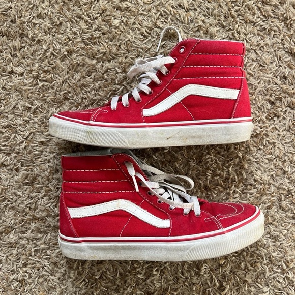 VANS SK8-HI Top Suede Skate Athletic Shoes Racing Red Men's Size 6.5Women's 7.5 - Picture 5 of 8